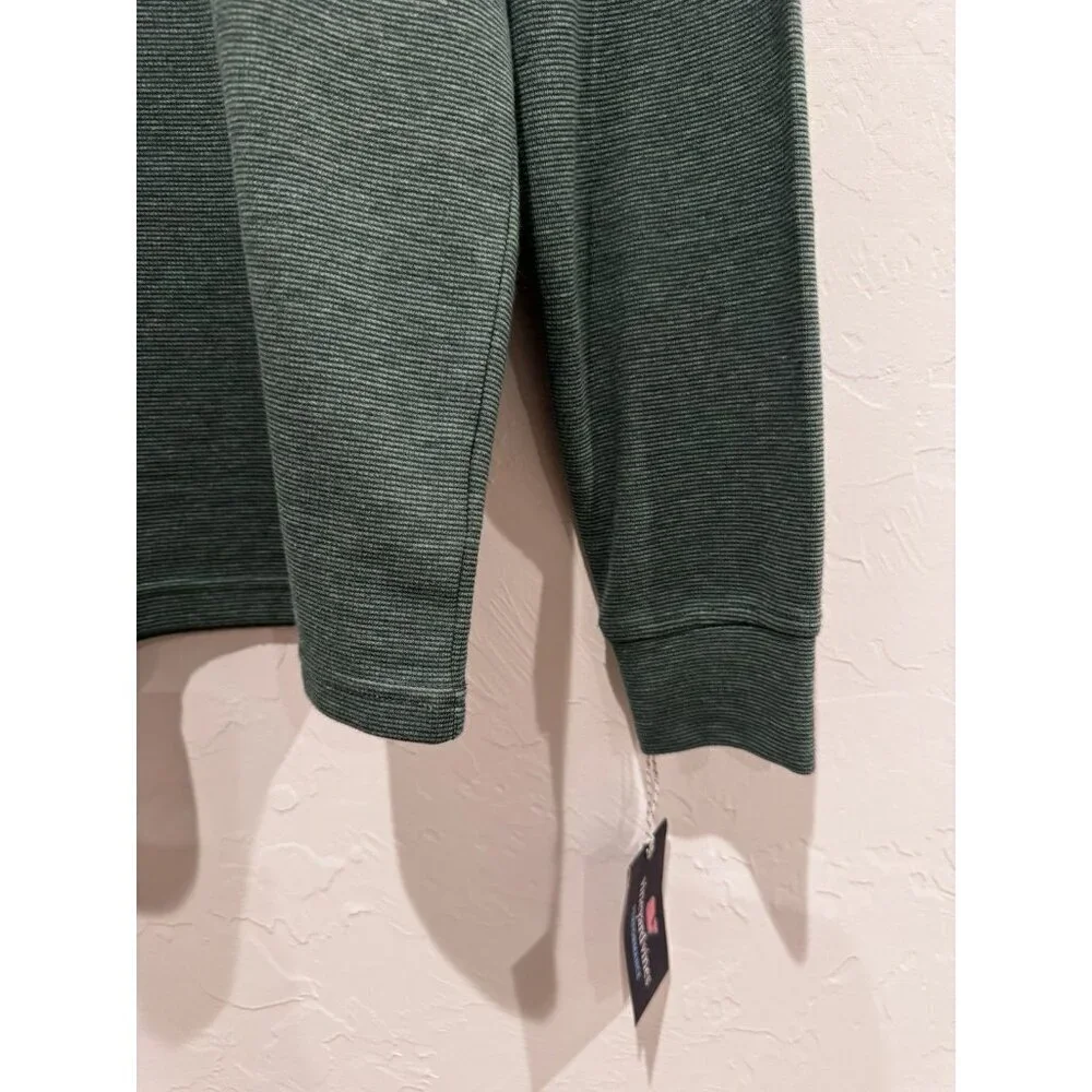 Vineyard Vines “Saltwater” Quarter-Zip Pullover. Size S, Green NWT